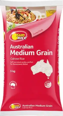 IGA SunRice Medium Grain Rice or Brown Rice 5kg offer