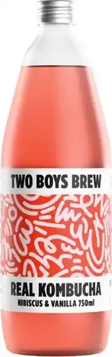 IGA Two Boys Brew Kombucha 750mL Selected Varieties offer
