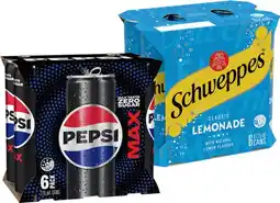 IGA Pepsi, Solo or Schweppes 6x275mL Selected Varieties offer