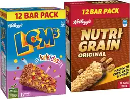 IGA Kellogg’s LCMs Bars or Nutri‑Grain Original Bars 12 Pack Selected Varieties offer