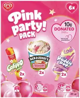 IGA Streets Pink Party Ice Cream 6 Pack offer