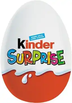 IGA Kinder Surprise Milk Chocolate Egg 20g Selected Varieties offer