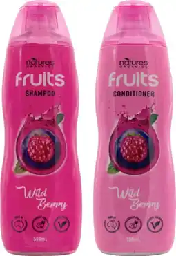 IGA Natures Organics Fruits Shampoo or Conditioner 500mL Selected Varieties offer