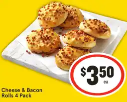 IGA Cheese & Bacon Rolls 4 Pack offer