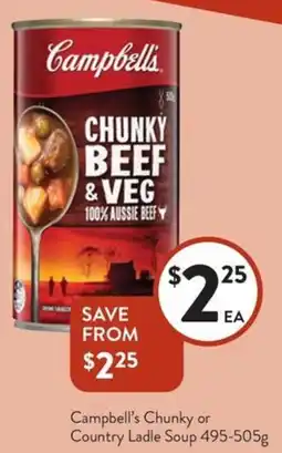 Foodworks Campbell's Chunky or Country Ladle Soup offer