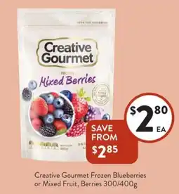 Foodworks Creative Gourmet Frozen Blueberries or Mixed Fruit, Berries offer