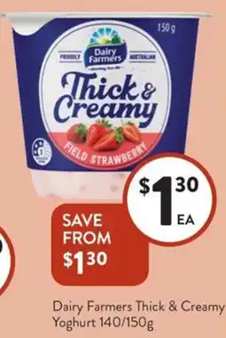 Foodworks Dairy Farmers Thick & Creamy Yoghurt offer