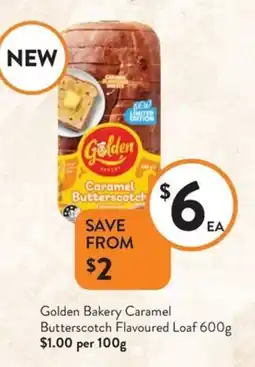 Foodworks Golden Bakery Caramel Butterscotch Flavoured Loaf offer