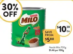 Foodworks Nestlé Milo offer