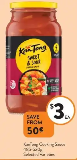 Foodworks KanTong Cooking Sauce Selected Varieties offer