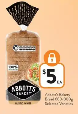 Foodworks Abbott's Bakery Bread offer