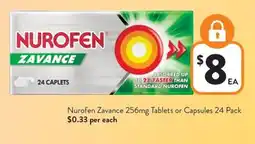Foodworks Nurofen Zavance Tablets or Capsules 24 Pack offer