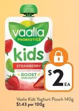 Foodworks Vaalia Kids Yoghurt Pouch offer