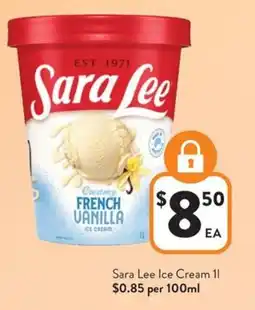 Foodworks Sara Lee Ice Cream offer