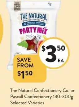 Foodworks The Natural Confectionery Co. or Pascall Confectionery Selected Varieties offer