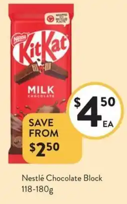 Foodworks Nestlé Chocolate Block offer