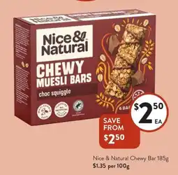 Foodworks Nice & Natural Chewy Bar offer