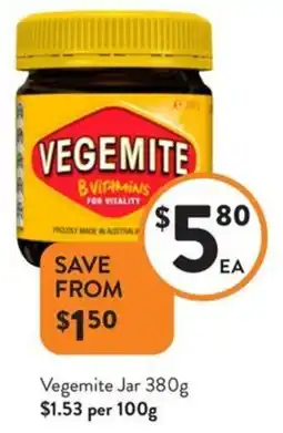 Foodworks Vegemite Jar offer