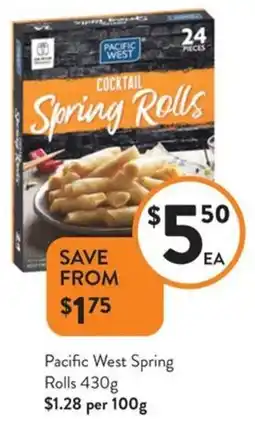 Foodworks Pacific West Spring Rolls offer