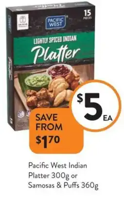 Foodworks Pacific West Indian Platter 300g or Samosas & Puffs 360g offer
