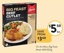 Foodworks On the Menu Big Feast On the Menu Big Feast Meals 480/500g offer