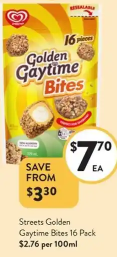 Foodworks Streets Golden Gaytime Bites 16 Pack offer