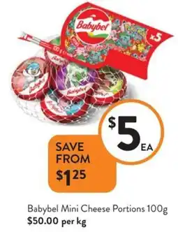 Foodworks Babybel Mini Cheese Portions offer
