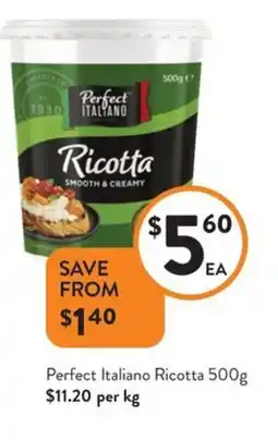 Foodworks Perfect Italiano Ricotta offer