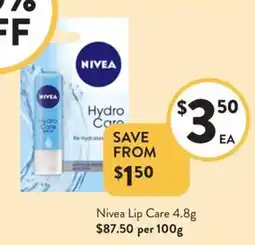 Foodworks Nivea Lip Care offer