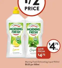 Foodworks Morning Fresh Dishwashing Liquid offer