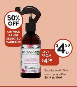 Foodworks Botanica by Air Wick Room Spray offer