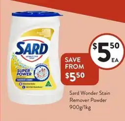 Foodworks Sard Wonder Stain Remover Powder offer