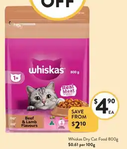Foodworks Whiskas Dry Cat Food offer
