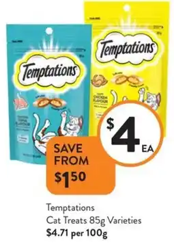 Foodworks Temptations Cat Treats Varieties offer