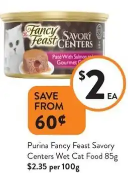 Foodworks Purina Fancy Feast Savory Centers Wet Cat Food offer