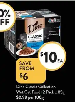 Foodworks Dine Classic Collection Wet Cat Food 12 Pack offer
