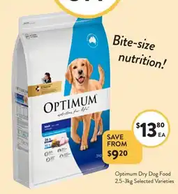 Foodworks Optimum Dry Dog Food Selected Varieties offer