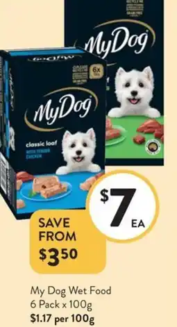 Foodworks My Dog Wet Food 6 Pack offer
