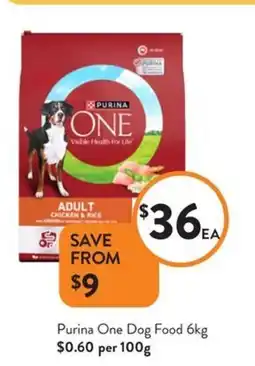 Foodworks Purina One Dog Food offer