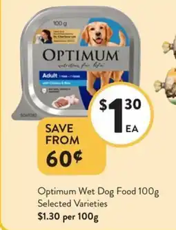 Foodworks Optimum Wet Dog Food Selected Varieties offer