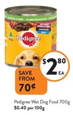 Foodworks Pedigree Wet Dog Food offer