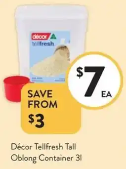 Foodworks Décor Tellfresh Tall Oblong Container offer