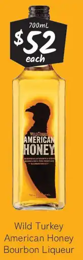 Cellarbrations Wild Turkey American Honey Bourbon Liqueur offer
