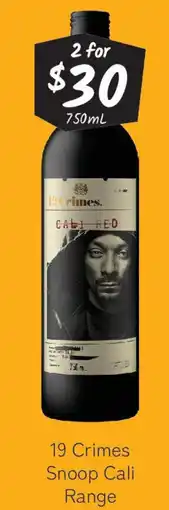 Cellarbrations 19 Crimes Snoop Cali Range offer