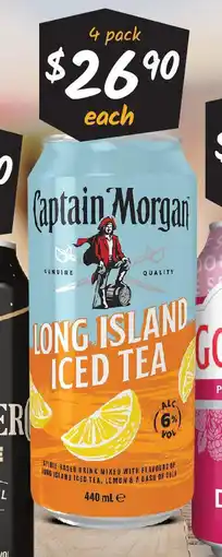 Cellarbrations Captain Morgan Long Island Iced Tea 6% Cans offer