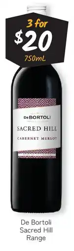 Cellarbrations De Bortoli Sacred Hill Range offer