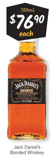 Cellarbrations Jack Daniel's Bonded Whiskey offer