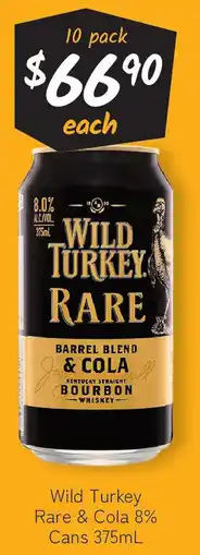 Cellarbrations Wild Turkey Rare & Cola 8 offer