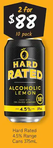 Cellarbrations Hard Rated 4.5% Range Cans offer