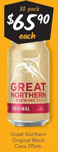 Cellarbrations Great Northern Original Block Cans offer